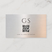 QR Code Boutique Clothing Metallic Luxury  名刺 (裏面)