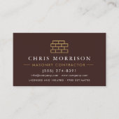 QR Code Bricklayer Brick Masonry Construction  名刺 (正面)
