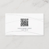 Qr Code Budget Modern Abstract Waves エンクロージャーカード (正面)