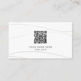 Qr Code Budget Modern Abstract Waves エンクロージャーカード