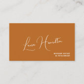 QR code burnt orange modern beauty influencer  名刺 (正面)