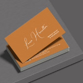 QR code burnt orange modern beauty influencer  名刺