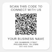 QR Code Business スクエアシール (正面)