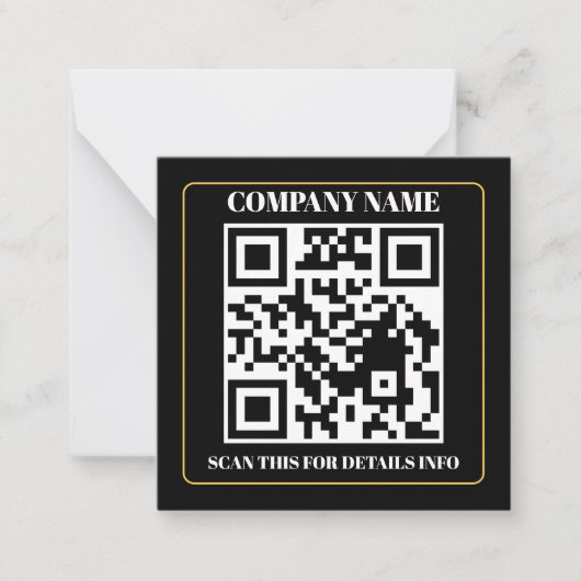 QR Code Business Branding Easy Note Card ノートカード (正面)