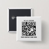 QR Code Business Branding Promotional Button 缶バッジ (正面&裏面)