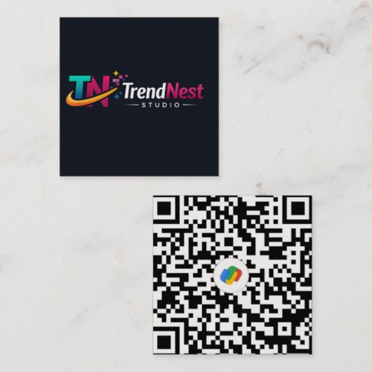 QR code Business Card  スクエア名刺 (正面/裏面)