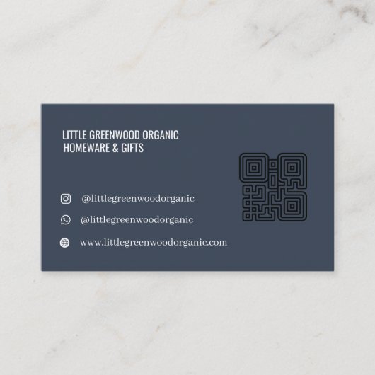 QR Code Business Card | Modern Feminine Pink 名刺 (正面)