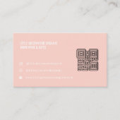 QR Code Business Card | Modern Feminine Pink 名刺 (正面)