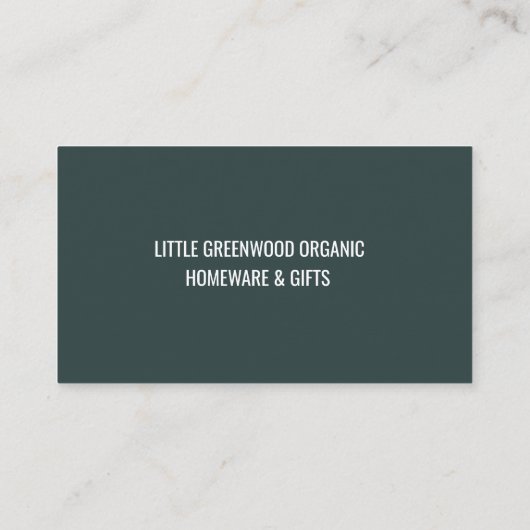 QR Code Business Card |  Modern Minimalist Green 名刺 (裏面)