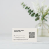 QR Code Business Card |  Modern Minimalist Neutral 名刺 (スタンド正面)