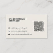 QR Code Business Card |  Modern Minimalist Neutral 名刺 (正面)