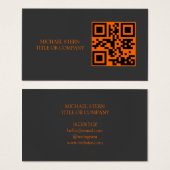 QR Code Business Card  Modern Professional  (正面&裏面)