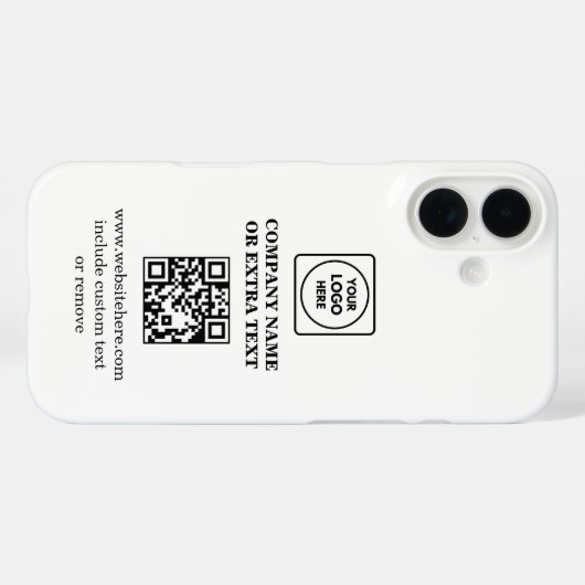 QR Code Business Logo Minimalist iphone case Case-Mate iPhoneケース (裏面 (横))