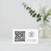 QR Code Business Logo Modern Professional 名刺 (スタンド正面)