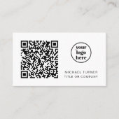 QR Code Business Logo Modern Professional 名刺 (正面)