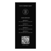 QR Code Business Logo Modern Professional Black ラックカード (正面)