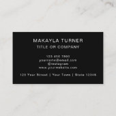 QR Code Business Logo Modern Professional Black 名刺 (裏面)