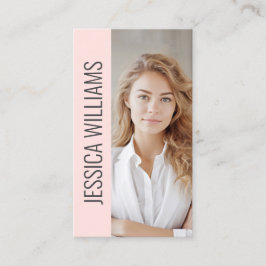 QR Code Business Logo Modern Professional Blush 名刺