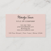 QR Code Business Logo Modern Professional Pink 名刺 (裏面)