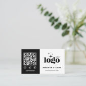 QR Code Business Logo Modern Professional Template 名刺 (スタンド正面)