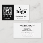 QR Code Business Logo Modern Professional Template 名刺 (正面/裏面)