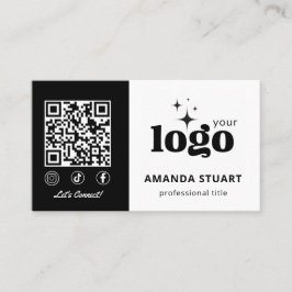 QR Code Business Logo Modern Professional Template 名刺