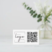 QR Code Business Logo Simple Modern Professional 名刺 (スタンド正面)