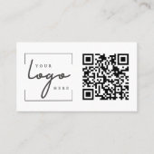 QR Code Business Logo Simple Modern Professional 名刺 (正面)