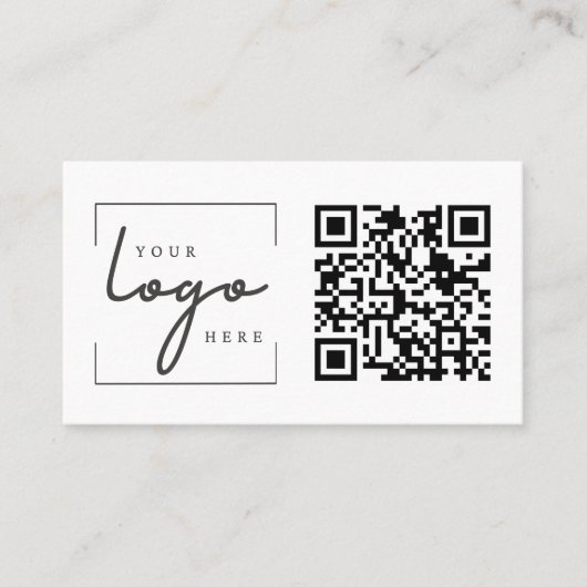 QR Code Business Logo Simple Modern Professional  名刺 (正面)