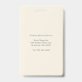 QR Code Business Logo Visitor ID Modern バッジ (裏面)