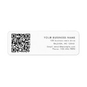 QR Code Business Name Phone Number Return Address ラベル (正面)