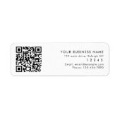 QR Code Business Name Phone Number Return Address ラベル (正面)