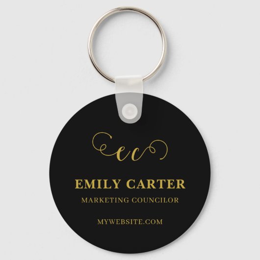 QR Code Business Name Promo Keychains キーホルダー (正面)