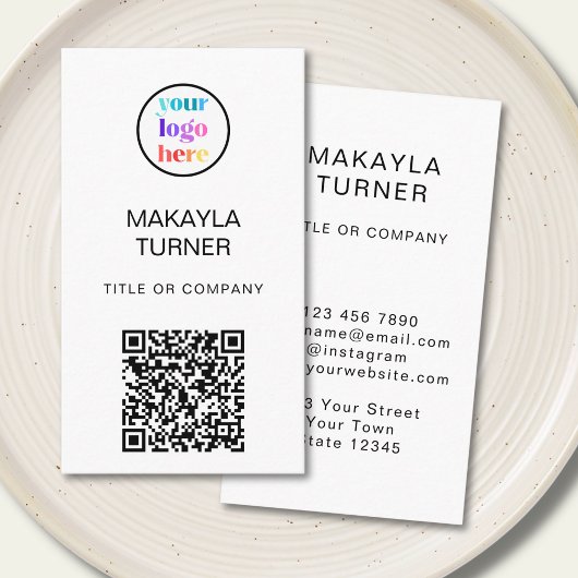 QR Code Business Professional Logo Business Card 名刺