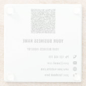 QR Code Business Promotional Glass Coaster Example ガラスコースター (裏面)