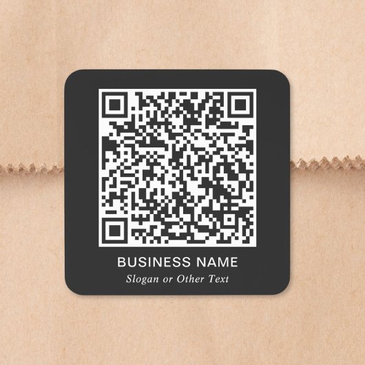 QR Code Business Square Black スクエアシール