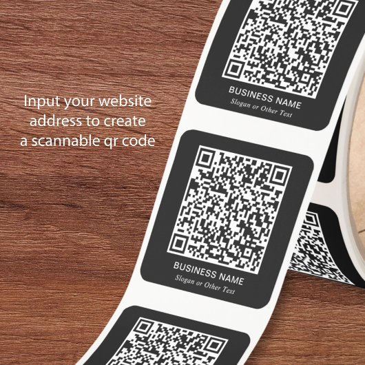 QR Code Business Square Black スクエアシール