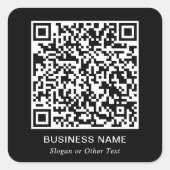 QR Code Business Square Black スクエアシール (正面)