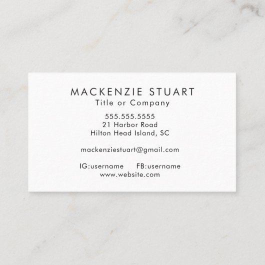 QR Code Business Your Logo Here Modern Template 名刺 (裏面)