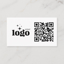 QR Code Business Your Logo Here Modern Template 名刺