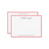 QR Code Calligraphy Script Name Modern Template ノートカード (正面/裏面インサイチュ)