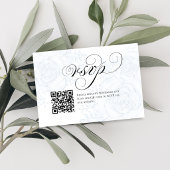 QR Code Calligraphy Wedding RSVP Response Card