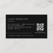 QR Code Carpentry Carpenter  名刺 (裏面)