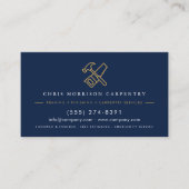 QR Code Carpentry Home Improvement Hammer Saw 名刺 (正面)