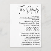 QR Code Celtic Knot Wedding Details エンクロージャーカード (正面)