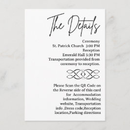 QR Code Celtic Knot Wedding Details エンクロージャーカード