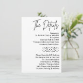 QR Code Celtic Knot Wedding Details エンクロージャーカード (スタンド正面)