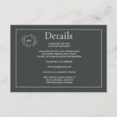 QR Code Charcoal Grey  Enclosure Card Details エンクロージャーカード (正面)