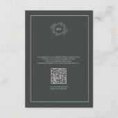 QR Code Charcoal Grey  Enclosure Card Details エンクロージャーカード (裏面)