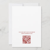 QR Code Cherry Blossoms Watercolor Wedding 招待状 (裏面)